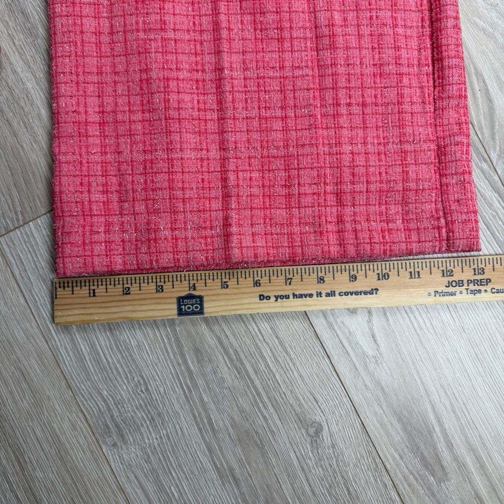 Sugarlips Adriella Pink Tweed Wide Leg High Rise Pleated Trousers NWT Women's L - Picture 7 of 10